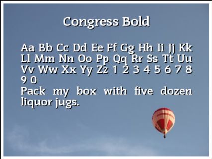 Congress Bold Font Preview