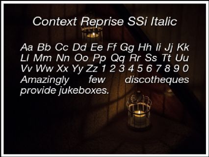 Context Reprise SSi Italic Font Preview