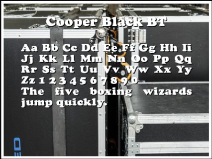 Cooper Black BT Font Preview