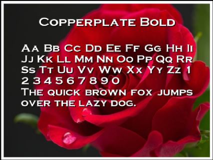 Copperplate Bold Font Preview