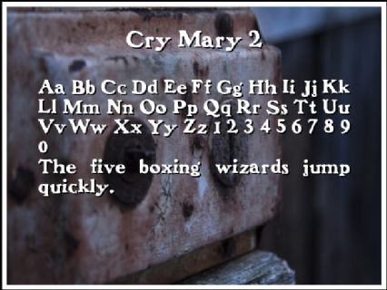Cry Mary 2 Font Preview