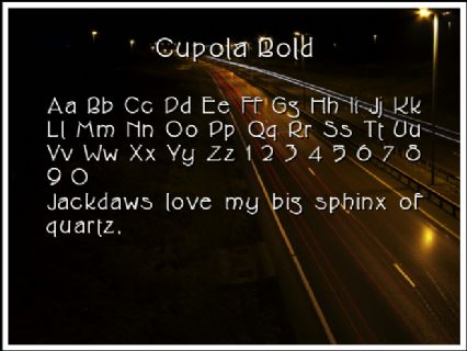 Cupola Bold Font Preview
