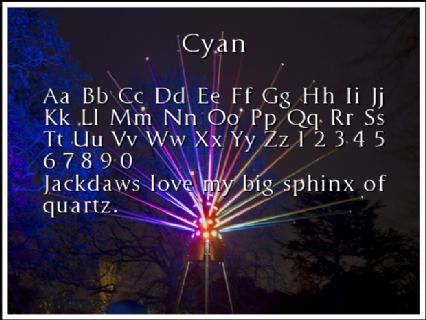 Cyan Font