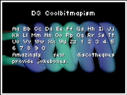 D3 Coolbitmapism Font Preview