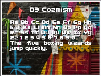 D3 Cozmism Font Preview