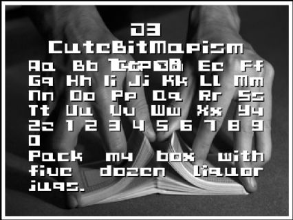 D3 CuteBitMapism TypeB Font Preview