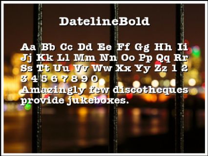 DatelineBold Font Preview