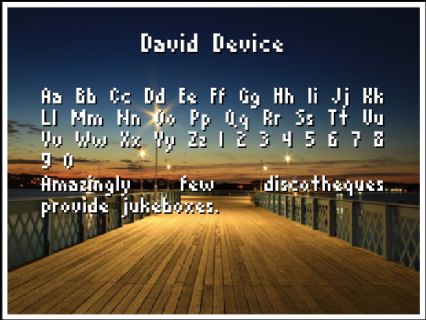 David Device Font Preview