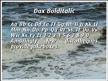 Dax BoldItalic Font