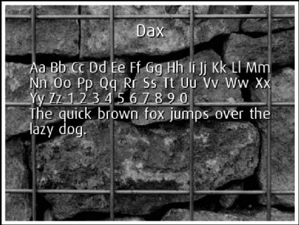 Dax Font Preview