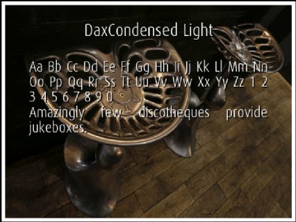 DaxCondensed Light Font Preview