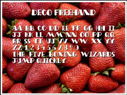 Deco Freehand Font Preview