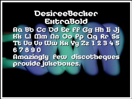 DesireeBecker ExtraBold Font Preview