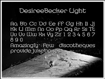 DesireeBecker Light Font Preview