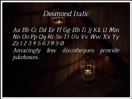 Desmond Italic Font Preview