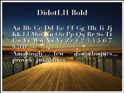 DidotLH Bold Font Preview