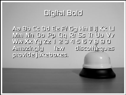 Digital Bold Font Preview