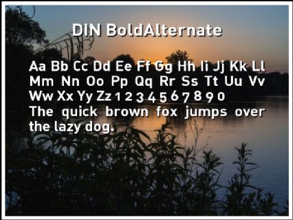 DIN BoldAlternate Font