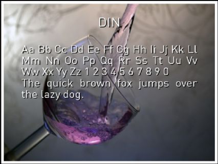 DIN Font Preview