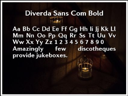 Diverda Sans Com Bold Font Preview