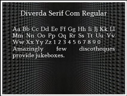 Diverda Serif Com Regular Font Preview