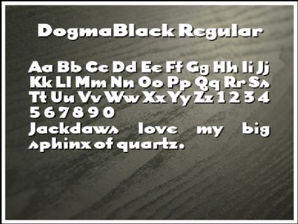 DogmaBlack Regular Font Preview