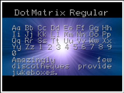 DotMatrix Regular Font Preview