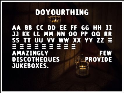 doyourthing Font Preview