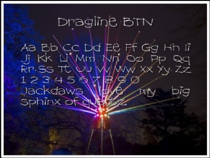 Dragline BTN Font Preview