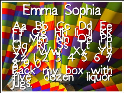 Emma Sophia Font Preview