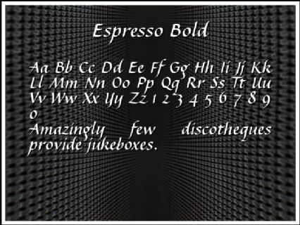 Espresso Bold Font Preview