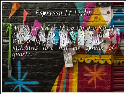 Espresso Lt Light Font Preview