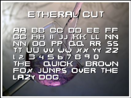 ETHERAL CUT Font Preview