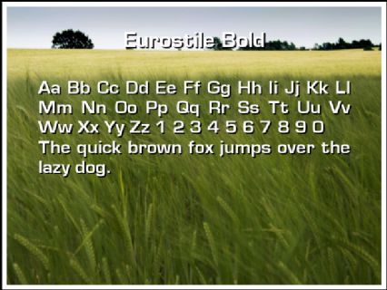Eurostile Bold Font Preview