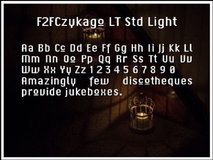 F2FCzykago LT Std Light Font Preview
