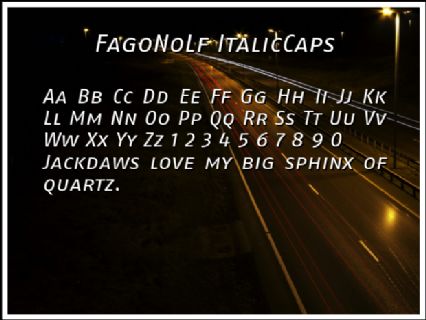 FagoNoLf ItalicCaps Font Preview