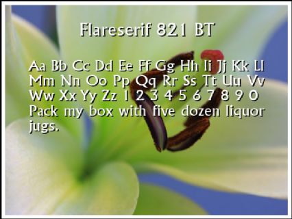 Flareserif 821 BT Font Preview