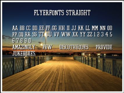 Flyerfonts Straight Font Preview