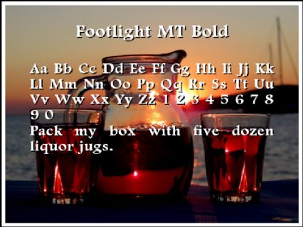Footlight MT Bold Font Preview