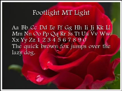 fonts similar to footlight mt light