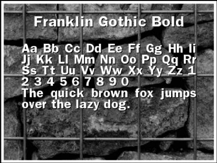 Franklin Gothic Bold Font Preview