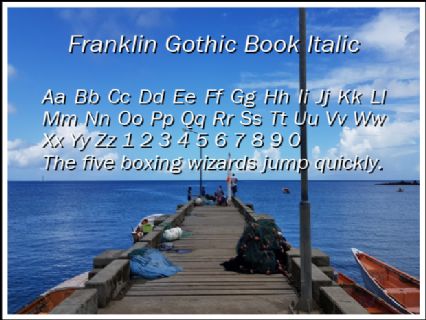 Franklin Gothic Book Italic Font
