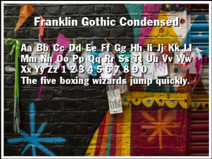 Franklin Gothic Condensed Font