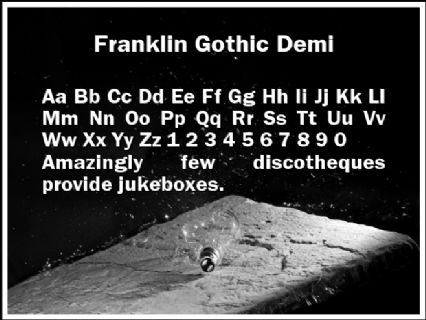 Franklin Gothic Demi Font Preview