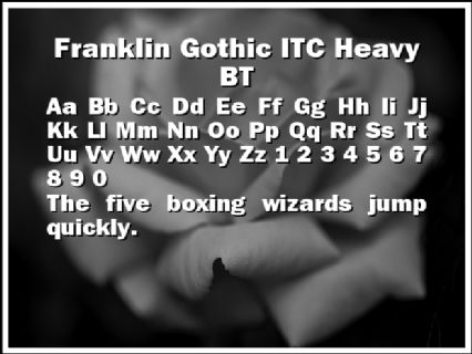 Franklin Gothic ITC Heavy BT Font Preview