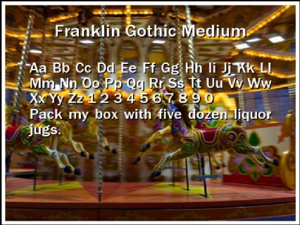 Franklin Gothic Medium Font Preview