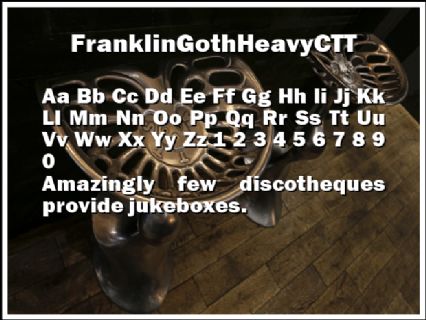 FranklinGothHeavyCTT Font Preview