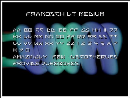 Franosch LT Medium Font Preview