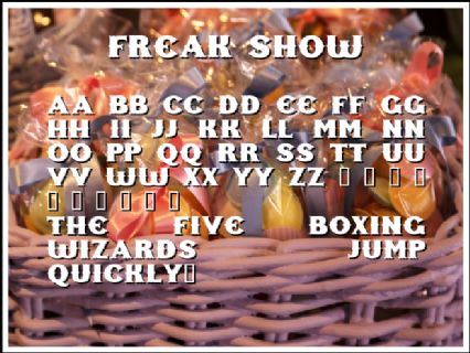 Freak Show Font Preview