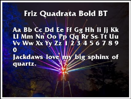 Friz Quadrata Bold BT Font